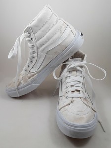 vans canvas sk8 hi white womens