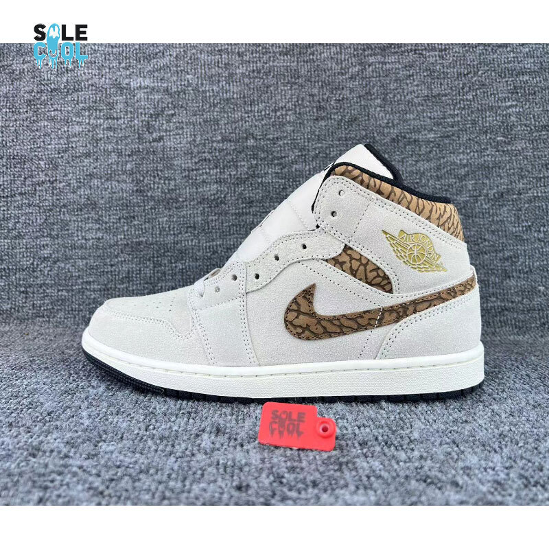 Air Jordan 1 AJ1 Mid SE Brown Elephant Light Orewood DZ4129 Air Jordan 1 AJ1 Mid SE Brown Elephant Light Orewood DZ4129