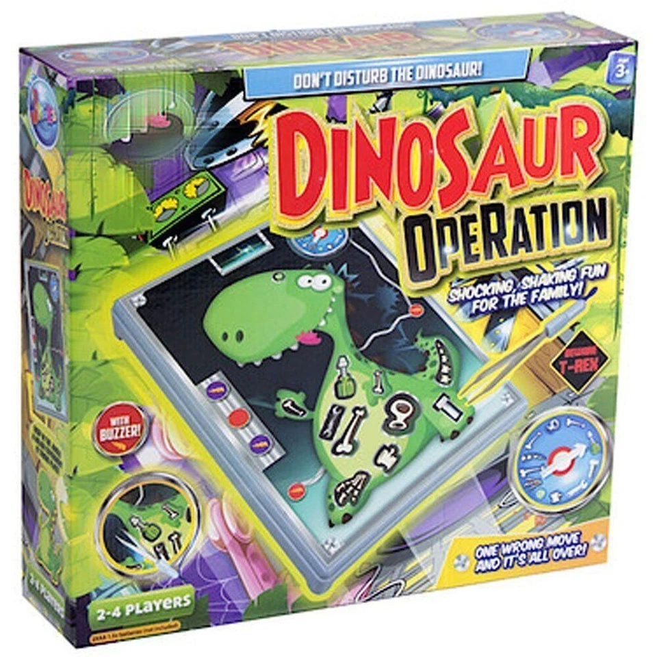 Dinosaur Operation Game Kids Family Fun Skills Classic Board Game Play Set Fab! - Image 2 of 2