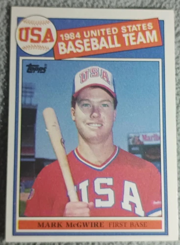 Mark McGwire 1985 Topps #401 USA 1984 United States Baseball Team RC Rookie Card