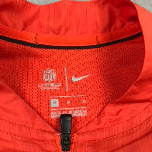 Cleveland Browns Jacket Mens Medium Orange Nike On Field 1/4 Quarter Zip NFL - Picture 5 of 11