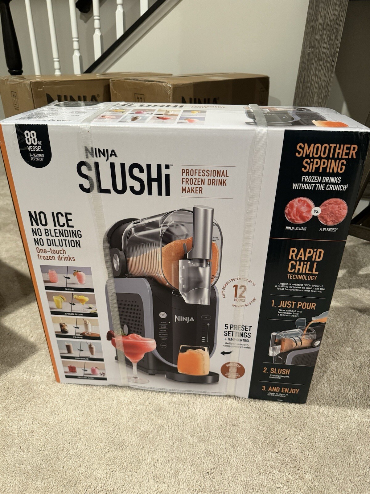 Ninja Slushi 5-in-1 Professional 88oz Frozen Drink Maker FS301 Fast Delivery