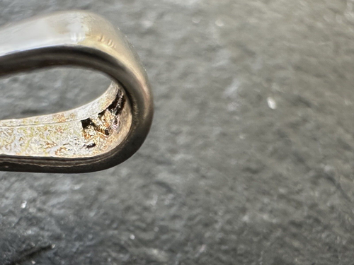 CUTE VINTAGE PURPLE ACCENTED 1.25" HUMAN FIGURE STERLING PENDANT G355 - Picture 9 of 10