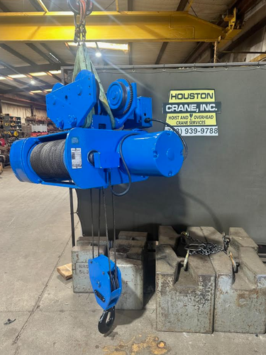 Shaw-Box 5-Ton Wire Rope Hoist w/ Motorized Trolley, 26' FT Lift, 230/460-3-60V