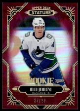 Olli Juolevi Rookie 2020-21 Upper Deck Stature 23/85 #158 Red