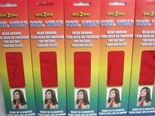 5 pcs Red Neck Cooler Bandana Scarf Tie Evaporative Reusable Omezone 36 Inches