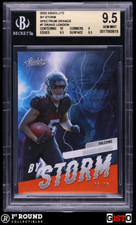 POP 1: Drake London BGS 9.5: 2022 Absolute By Storm Spectrum Orange Gisto /75