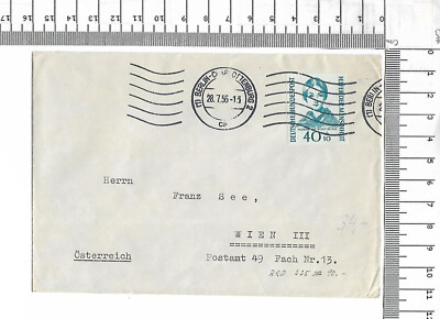 Deutsche Bundespost 1956 Florentine(Florence) Nightingale nach Wien  ; 62402