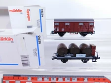 Märklin H0 AC 2x Freight Car Nem Kk : 46274 Saar +46743 Kwste Mint + Box #