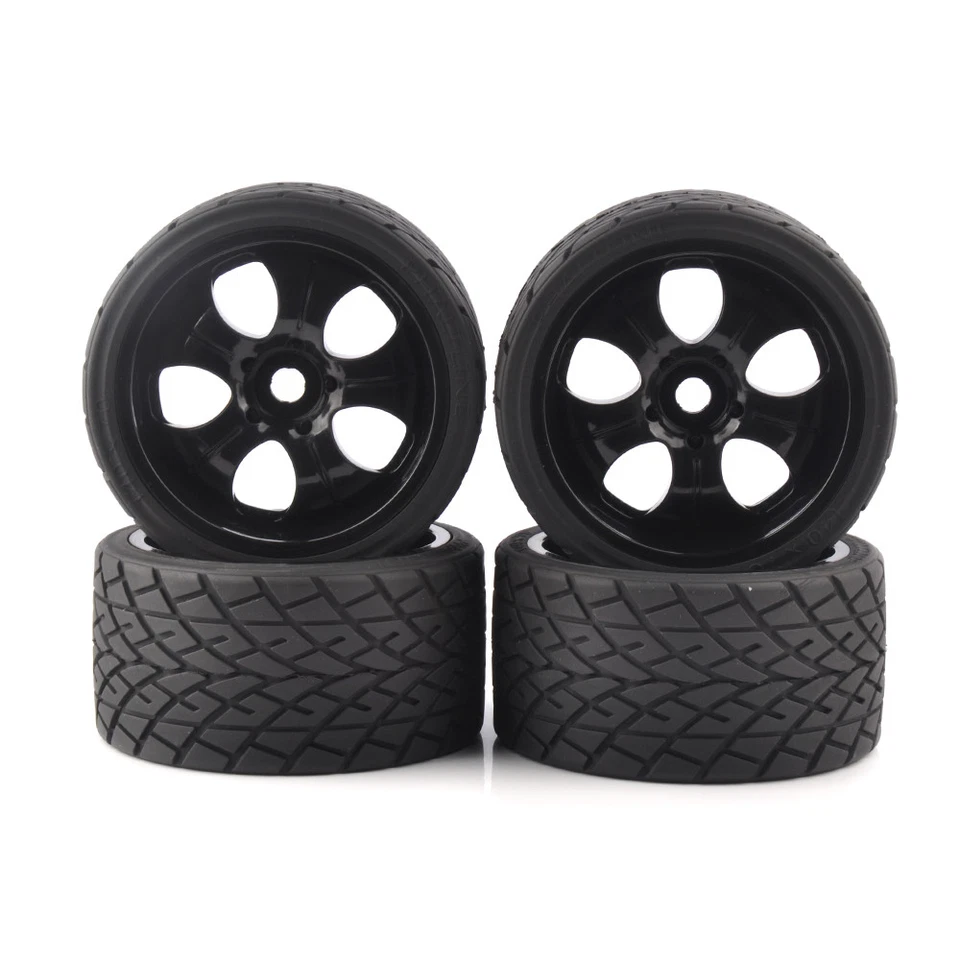 4X 1:8 Tires&Wheel 17mm Hex for TRAXXAS Monster Truck on Road Model Car - Image 3 of 4