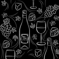 20 Servietten Wine And Cheese Wein KäSe Genuss Dinner Essen Schwarz Deko 33X33Cm