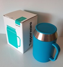Tupperware Hot to GO, Isobecher mit Griff,400ml,Edel,petrol, NEU+OVP !