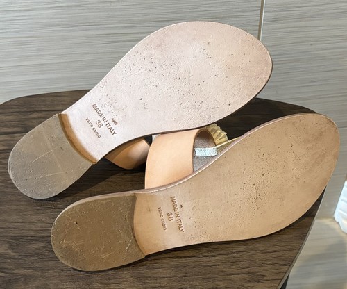 $228 Joie A La Plage Leather Flip Flop Thong Sandals Flats Shoes Worn 1x EUC!! - Picture 9 of 11