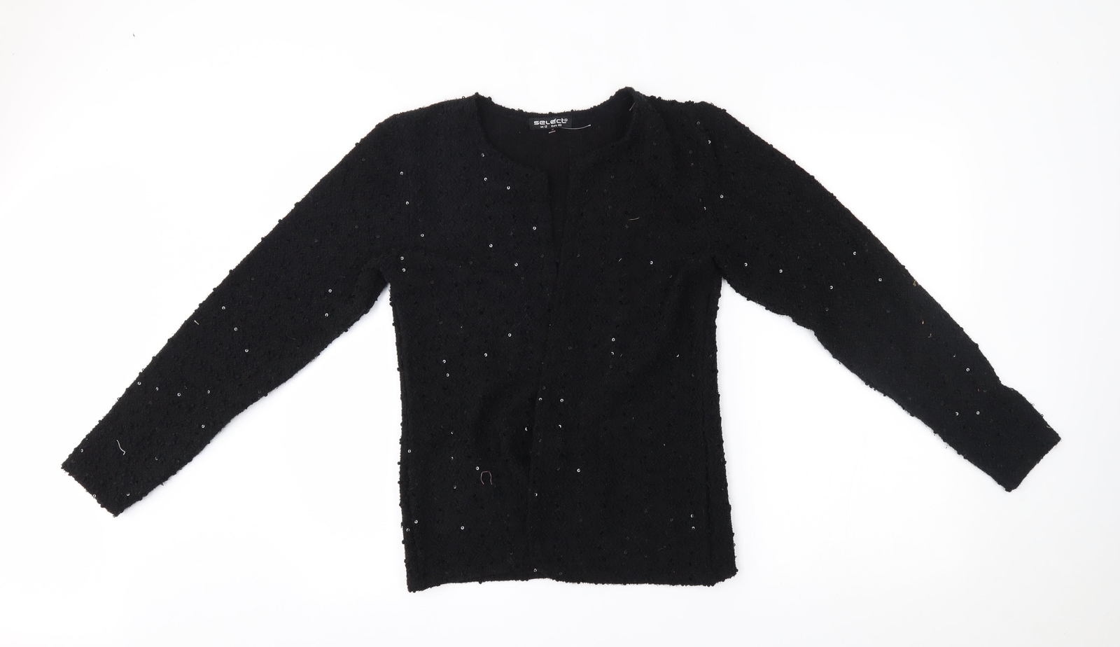 Select Womens Black Polyester Blend Cardigan Size… - image 1