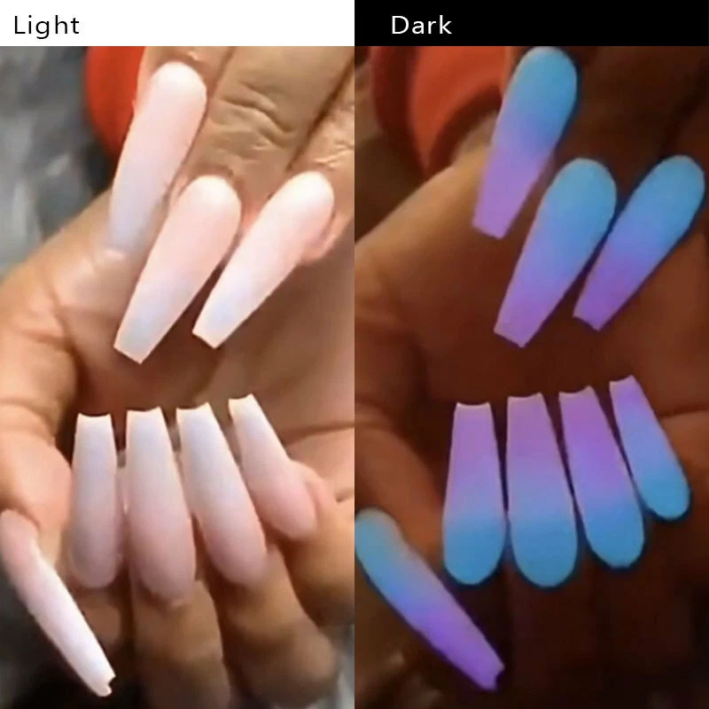 glow in the dark coffin nails
