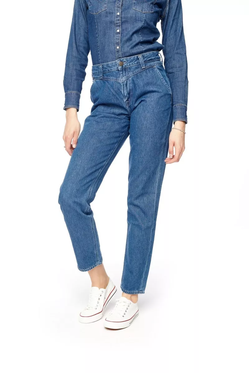 LEE WOMEN S SEASONAL MOM HIGH WAIST STRAIGHT FIT DENIM JEANS TIC