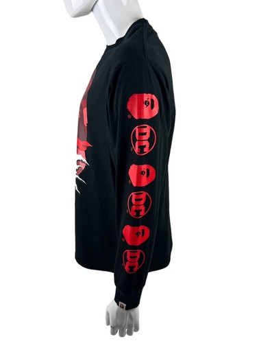 Camisa grande para mujer A Bathing Ape BAPE X DC Superman negra manga larga usada en excelente estado - Imagen 3 de 12
