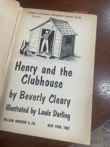vintage henry and the clubhouse beverly cleary 1962 children’s book Club - Picture 4 of 6