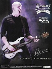 Devin Townsend Signature Framus Stormbender guitar advertisement 2018 ad print