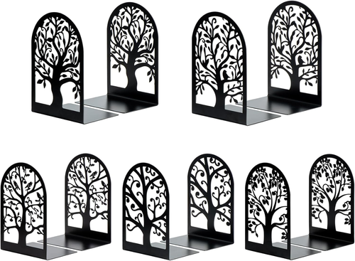 Book Ends, Metal Bookends for Shelves, Modern Tree Book Ends Decorative, Heavy D - 第 10/12 張圖片