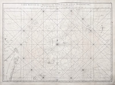 Indian Ocean Madagascar Seychelles Reunion Mauritius sea map Mannevillette 1775