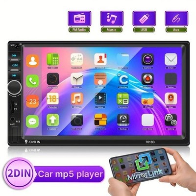 HD 7'' Doppel 2DIN Touch Screen Autoradio Bluetooth Car Stereo USB AUX MP5 Player