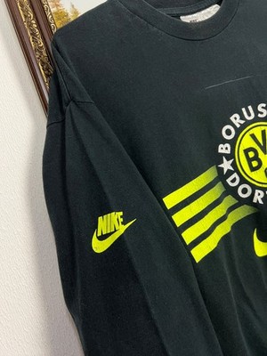 Vintage 90's Nike Borussia Dortmund Football Shirt Soccer Long