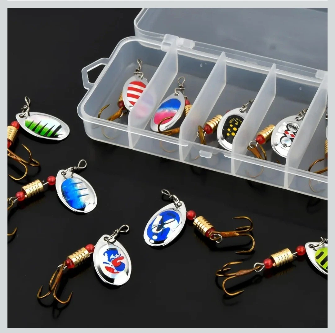 Lot De 10 Cuillères De Pêche - Hameçon Taille 2 - Pour Pêche Au Lancer, Neuves