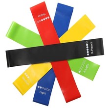 Bande Elastiche Fitness Set 5 Fasce Allenamento Elastici Palestra Casa Yoga