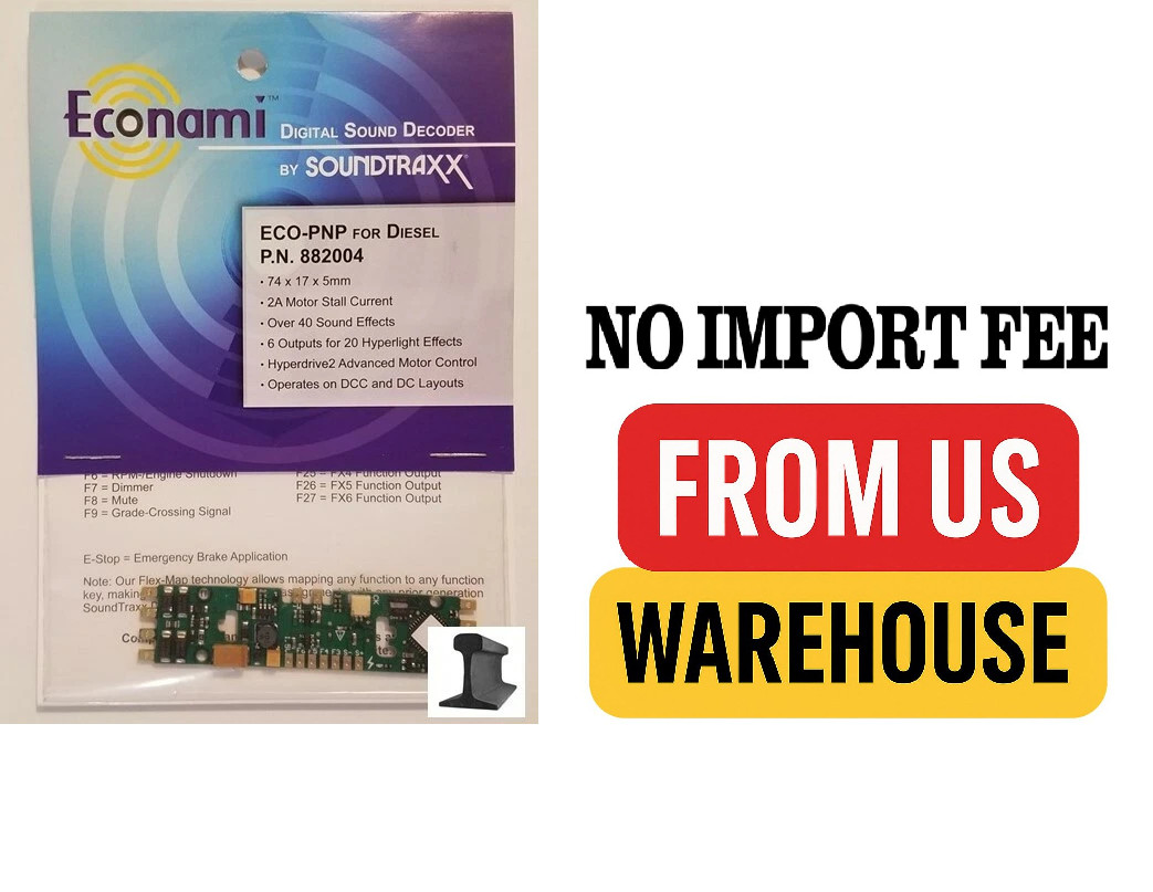 SoundTraxx ~ New 2025 ~ Econami ~ ECO-PNP ~ Diesel ~ Sound Decoder ~ 882004