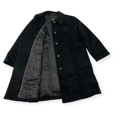 DAKS London Private Collection 100% Cashmere Coat Black Womens 40 L Japan Made