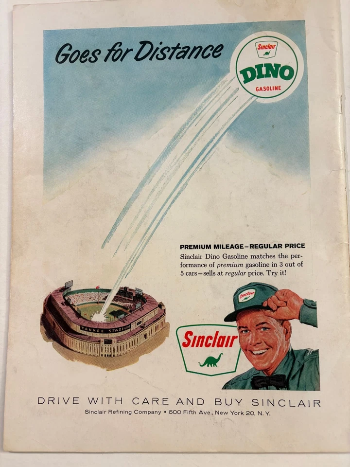 1962 NY Yankees vs SF Giants Game 4 World Series Program FAIR Condition Scored - Image 2 of 4