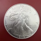 2002 American Silver Eagle $1 One Ounce .999 Fine Silver BU Premium Year