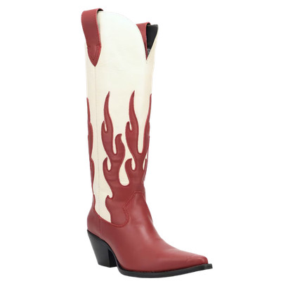 Dingo Ladies Burnin' Love Red Leather Snip Toe Boot DI2390-RD