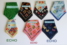 Echo Japan VTG 90s 100 Silk Sheer Square Scarves Assorted Patterns/Designs