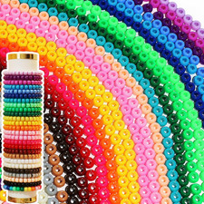 1000Pcs Pony Beads Bulk for Bracelets,6 9Mm Large Hole Colored Kandi Beads for