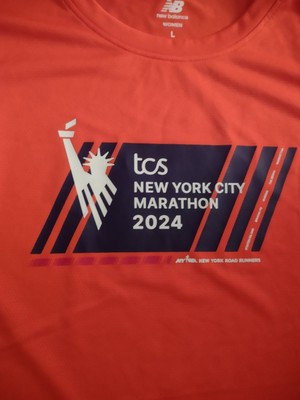 NYRR NYC New York City Marathon New Balance 2024 Finisher Shirt Sz