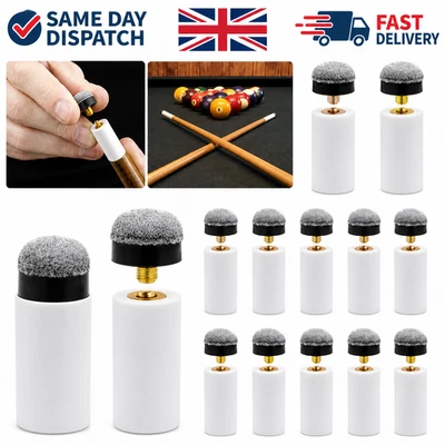 5/10 Pairs Set Billiard Screw-on Tips with Pool Cue Stick Ferrules Soft Tips Kit - Image 1 of 4