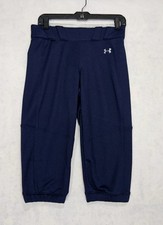Under Armour Softball Pants Womans Sz S New Vanish 3/4 Kickers Navy PULL ON