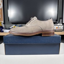 Sz 8 Cole Haan Frankland Grand Plain Toe Oxford Nubuck Dress Shoes Mens Gray