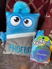 Personalised Phoebe Worry Monster & Light Up Yo-Yo Set Birthday Christmas Gift