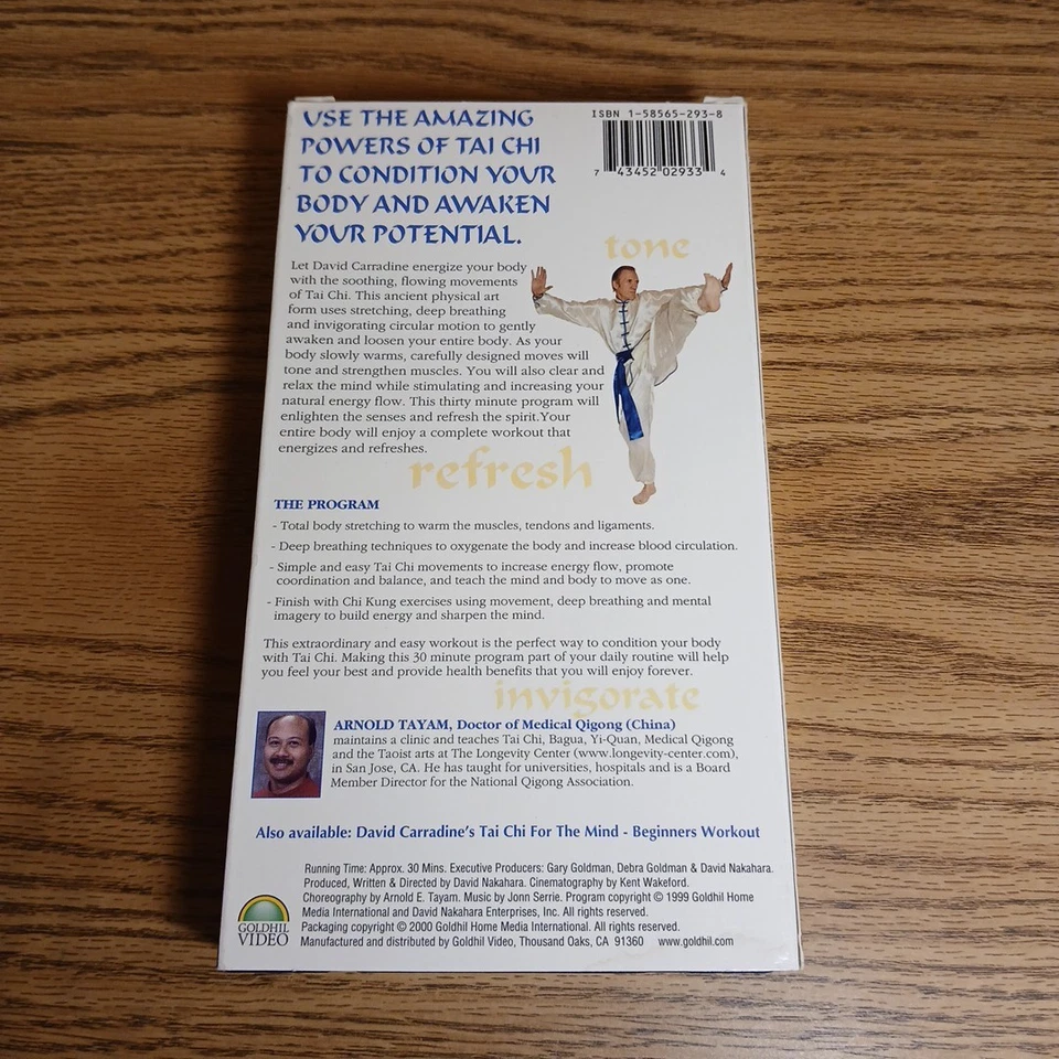 David Carradine's Tai Chi For The Body Beginners Workout VHS Video Tape - Image 2 of 4