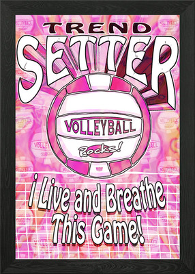 Trendsetter Pink Vball gerahmtes Wandbild Poster Leinwanddruck Bild
