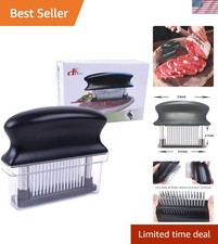 48-Blade Stainless Steel Meat Tenderizer - Expedited Cooking  Flavor Infusion