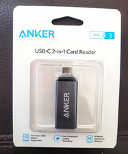 Anker Series 3 USB-C 2-in-1 Card Reader for SD  MicroSD, Model A8370