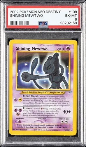 2002 POKEMON NEO DESTINY #109 SHINING MEWTWO PSA 6