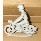 Vintage Marx Grey Plastic WWII German Motorcycle 54mm scale -1960’s