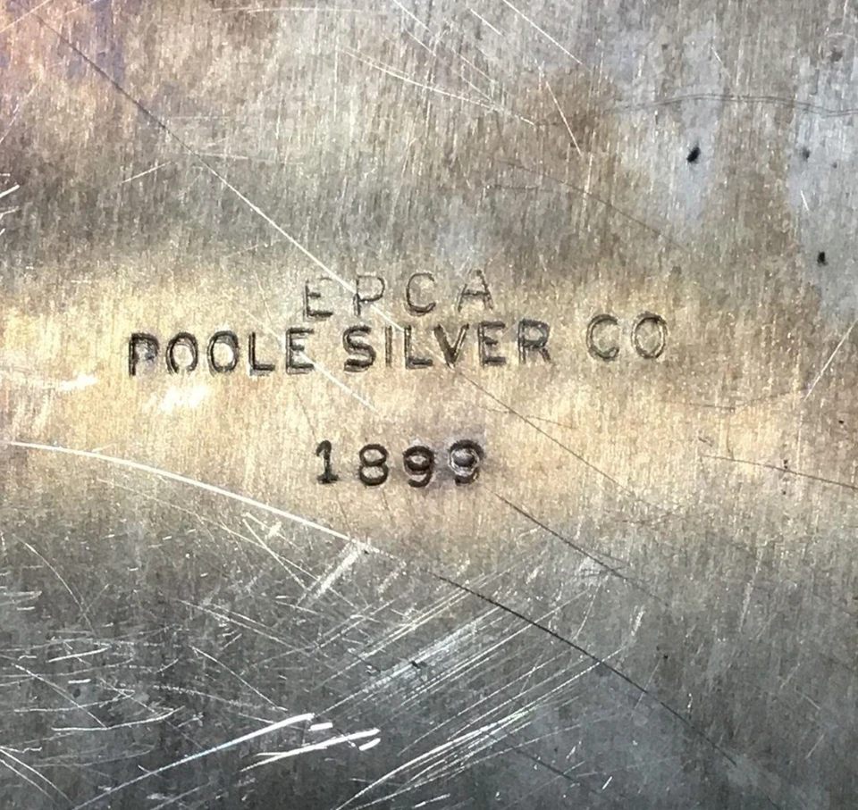 Presentación De Colección EPCA Poole Silver Co 1899 Caja Forrada de Madera Tapa con Bisagras Foto 2 de 4