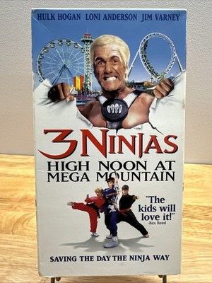 3 Ninjas High Noon at Mega Mountain VHS Tape 1998 Hulk Hogan Jim Varney Vintage