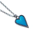Brighton Dazzling Love Heart Teal Blue Petite Necklace JM7567 MSRP$48 NWT